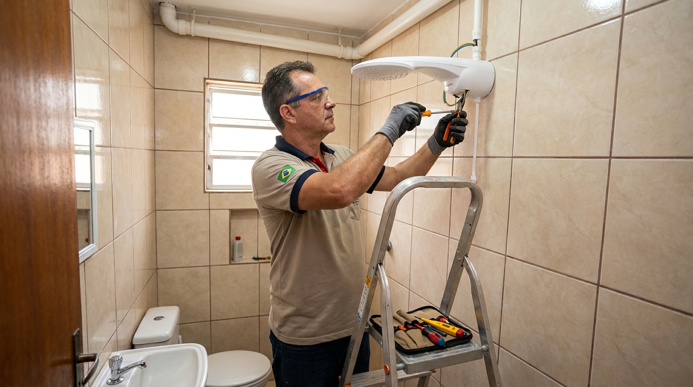 Instalação com pressurizador em Uberlândia-MG