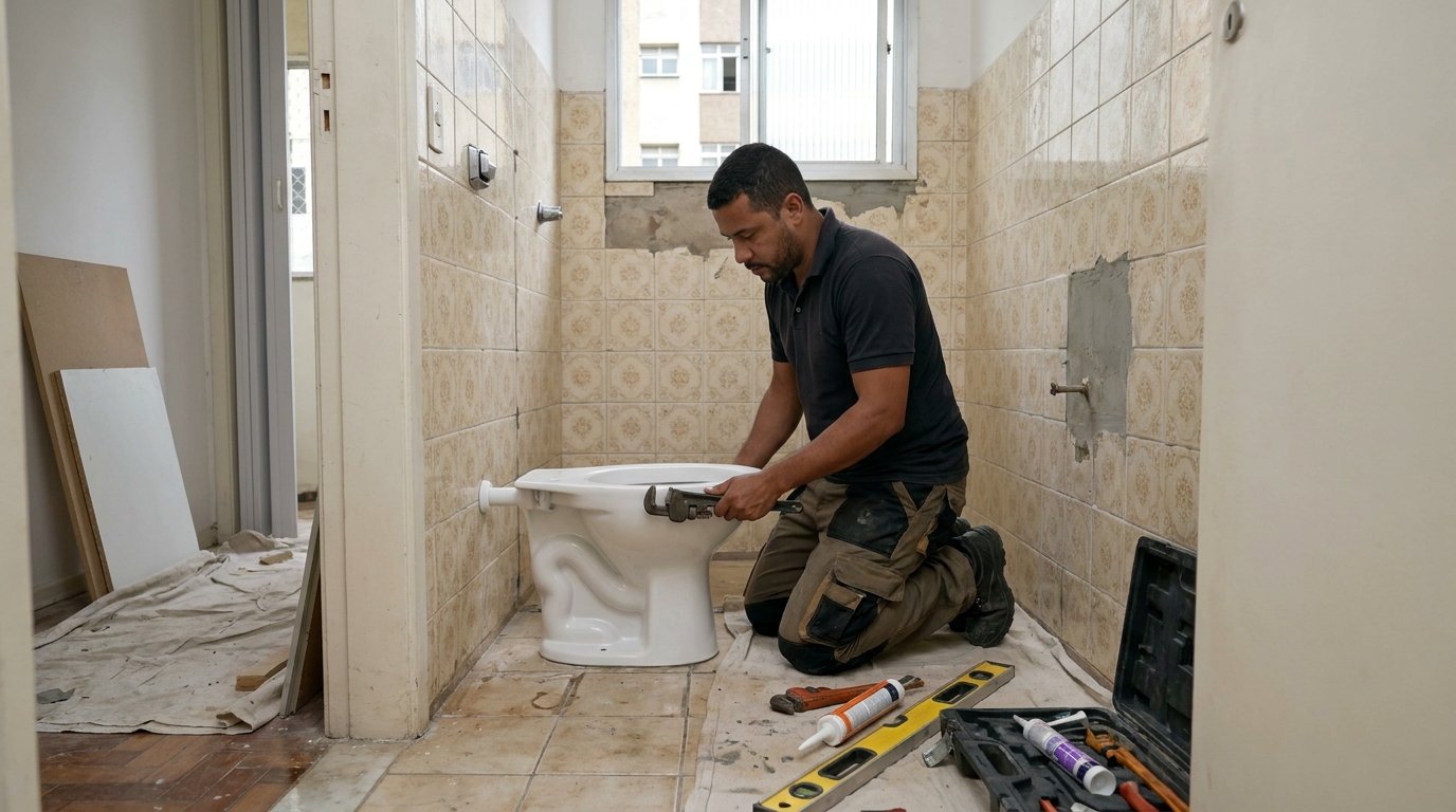 Reforço de vedação sanitária em Uberlândia-MG